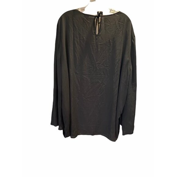 Velvet Bell Sleeve Black Blouse Size 4X - Picture 3 of 6